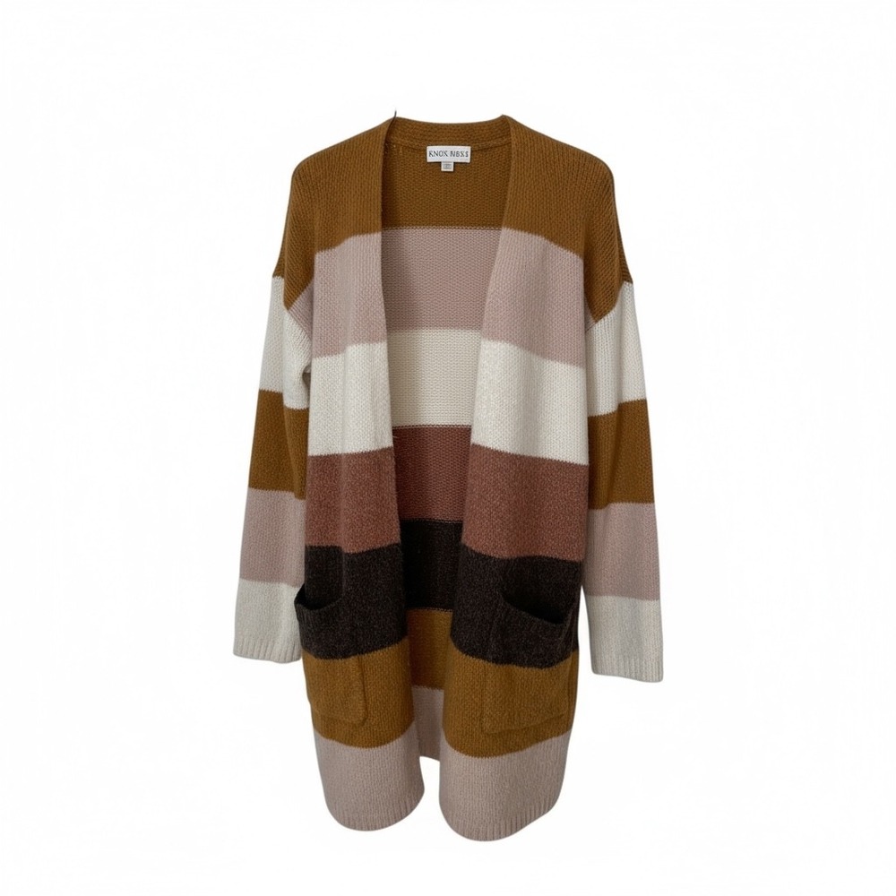Soft Academia Knit Striped Sweater‎ Cardigan